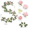 Rosa sintetica da 200 cm Per arco con fogliame e rampicanti Decorazione floreale per matrimoni Feste Giardino di casa Allestimento eventi