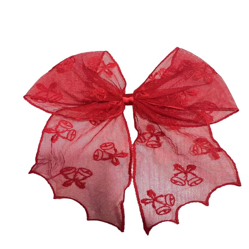 Black Bow Hair Clips Bat Embroidery Lace Tulle Veil Gothic Hairpins Spooky Halloween Cosplay Hair Accessories For Women Girls