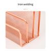 Desktop File Sorter Organizers 3 Compartments Metal Mesh Mail Sorter Space Saving Desk Book Magazine Stand 173x80x135mm
