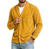 Men's Casual Color Loose Fit Top with Pockets