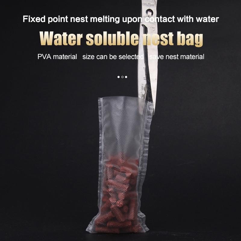 50 Pezzi Sacchetti PVA per la Pesca alla Carpa Scioglimento Rapido Sacchetto Ecologico Idrosolubile per Lancio Esca Attrezzatura Sacchetto Pesca alla Carpa