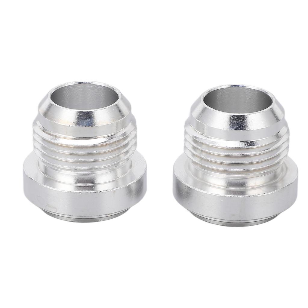 2Pcs Fuel Line Fitting Adapter Billet AN12 12AN Male Thread Weld On Bung Accessory