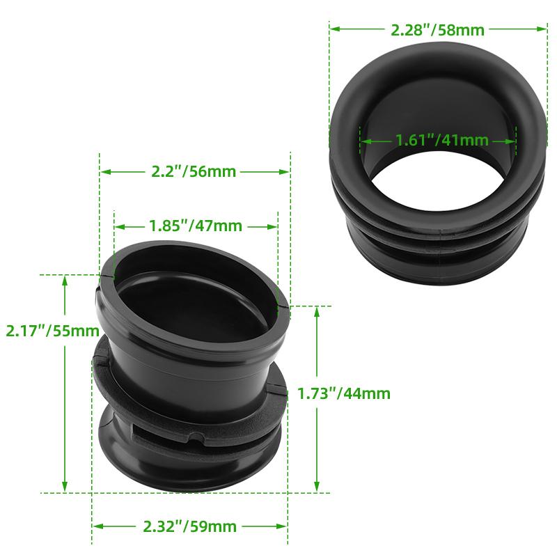 4 Stück Motorrad Gelenk Luftfilter Gummi für Kawasaki ZL 400 ZR 400 ZX 400 ZX 500 ZL 600 ZX 600 ZR 550 ZR 750 Zephyr Eliminator