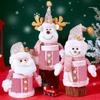 Double-Layer Christmas Candy Jar with Snowman & Reindeer Packaging