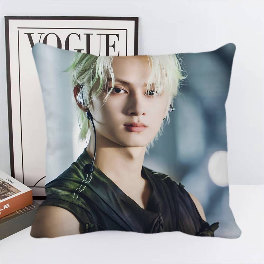 Junhui Wen Kpop Kissenbezug Quadratisches Kissen Schlafzimmer Sofa Freizeit Komfort Kissen Auto Heimdekoration