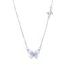 Blue Butterfly Ice Necklace: Sweet, Cool, Clear Clavicle Chain for Women - Light Luxury, High-End Summer Fashion Accessory