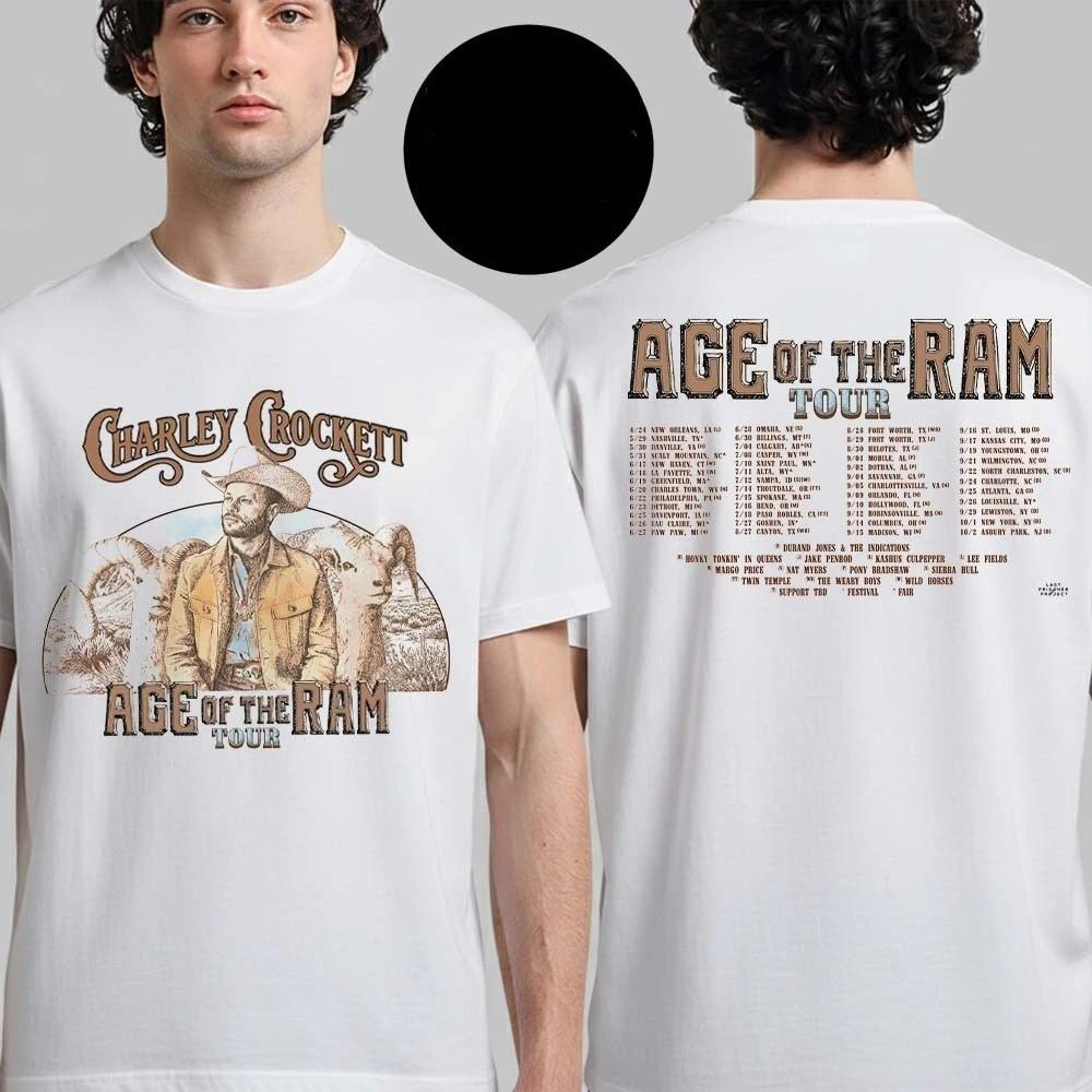 Charley Crockett Age Of The Ram Tour 2026 North America Schedule Dates  TShirt Unisex T-Shirt L
