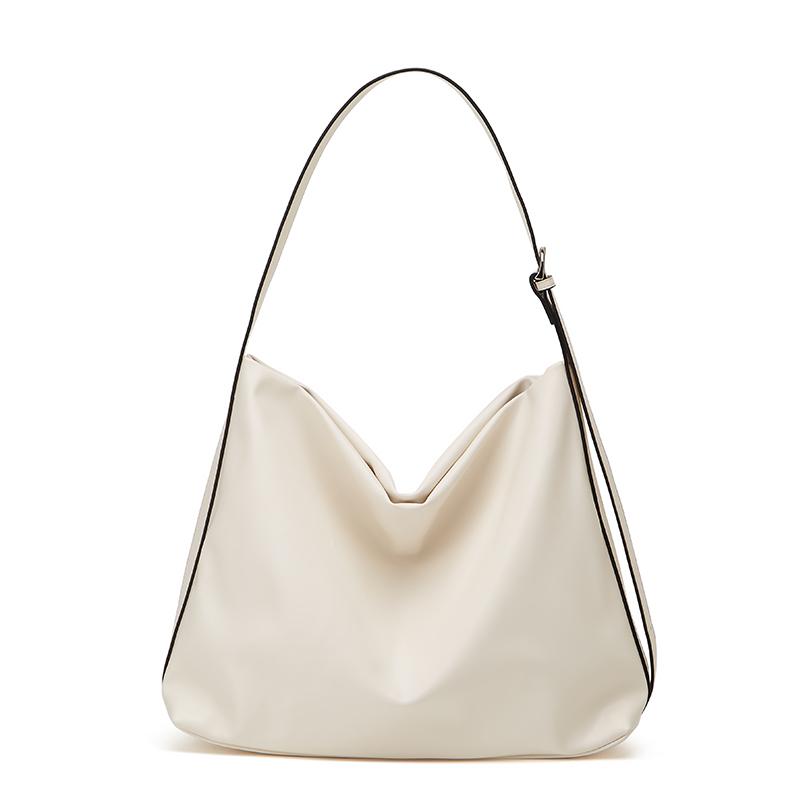 Soft Leather Shoulder Bag Simple Retro Bag Large Capacity Solid Color