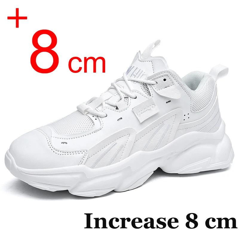 Herren-Sneaker mit versteckten Absätzen, Größe 45 46, Schuhe mit Erhöhung für Herren, modisch, atmungsaktiv, 8 cm 6 cm, Sportschuhe