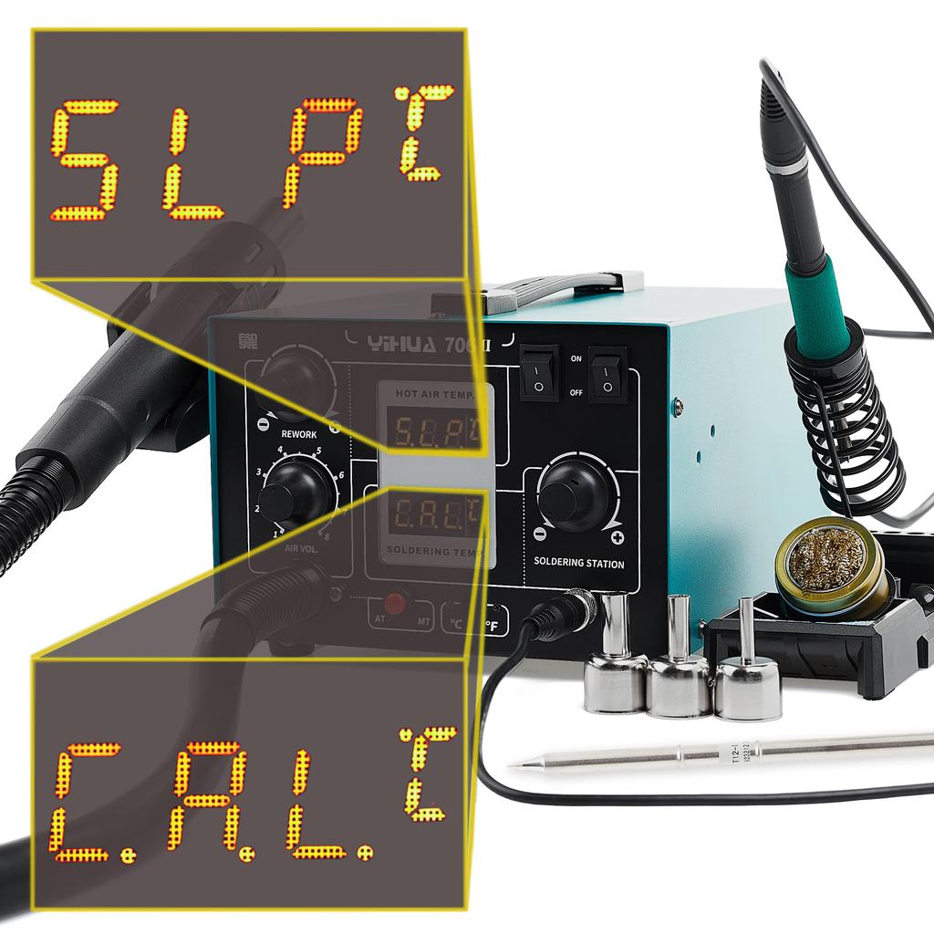 Professional 2-In-1 Hot-Air Soldering Station + T12 Yihua 706 Ii System