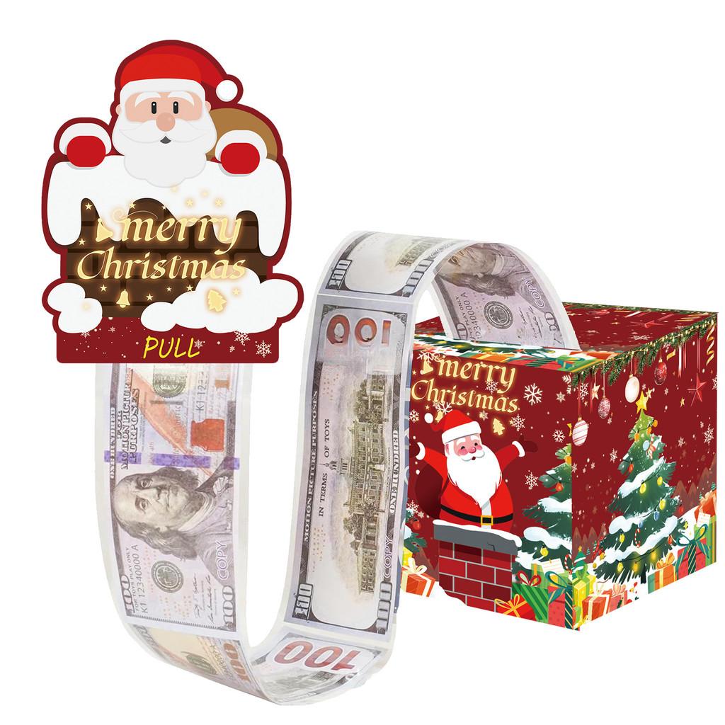Christmas Santa Money Box With Red Chimney Shape For Festive Party Atmosphere
