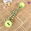 Shiba Inu Cotton Rope Toy: Tennis Ball & Knot for Teeth Cleaning and Boredom Relief