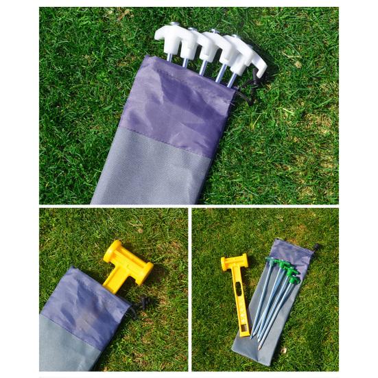 Outdoor Camping Tent Pegs Storage Bag Large Capacity Multifunctional Soft Oxford Cloth Grocery Portable Drawstring Pouch for Windbreak Rope