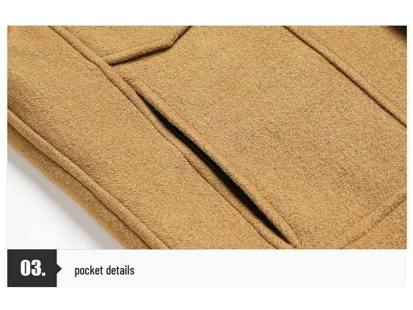 Men's Double-Sided Wool Twill Jacket - Casual Lapel Style for All Ages