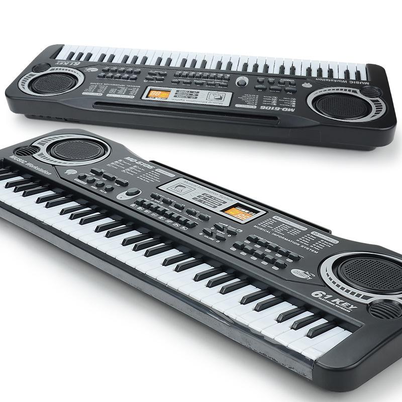 61-tangenters multifunksjonelt elektronisk orgel barneleker kan lades direkte med barns tidlig utdanningsmusikk simuleringspiano med mikrofon
