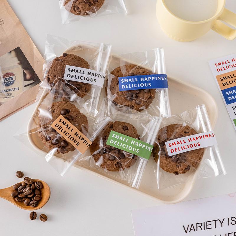 100 Adet Şeffaf Plastik Poşet Şeker Lolipop Kurabiye Ambalaj Poşetleri Etiketler Noel Hediye Kutuları Düğün Doğum Günü Partisi