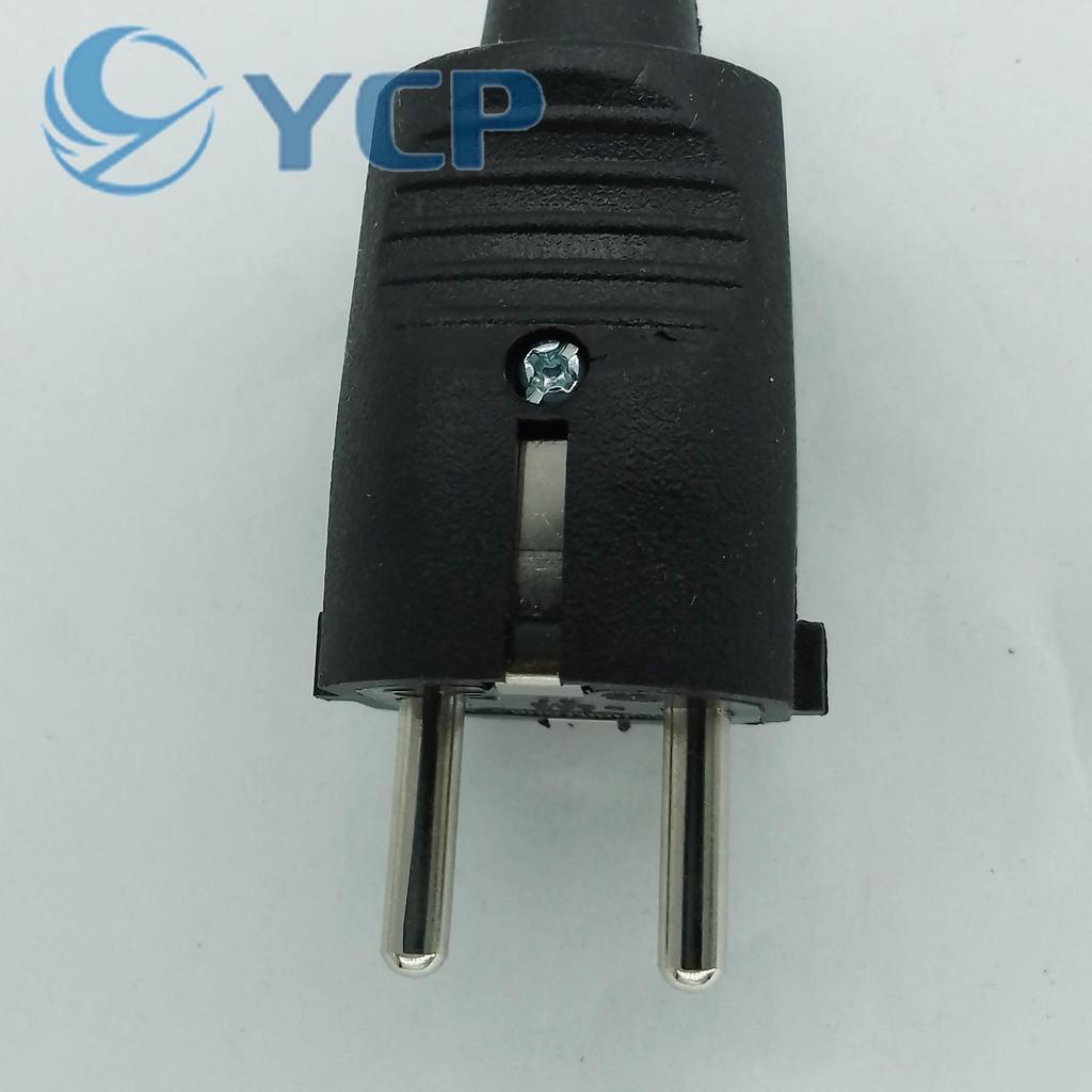 16A European/German/French Plug Adapter, Two Round Pins, Compatible with Russia & Korea