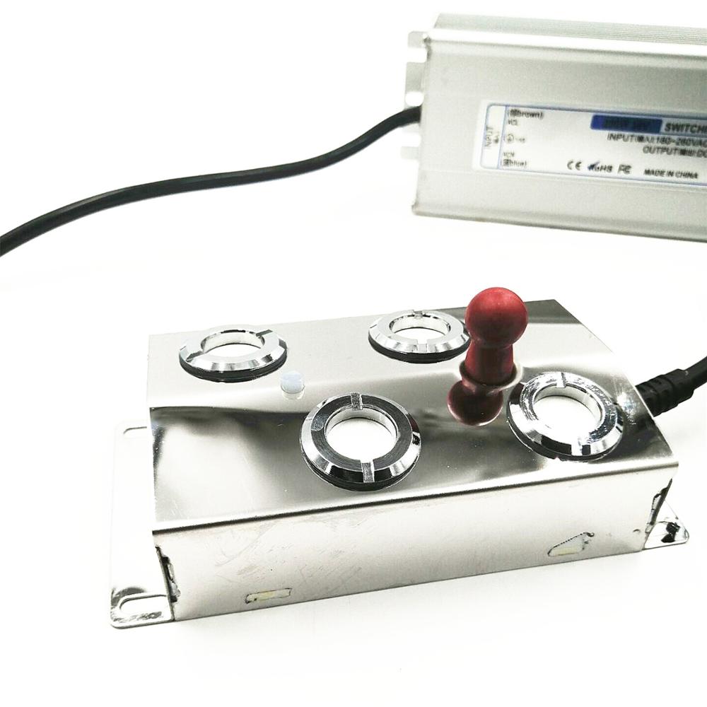 DC48V 4-Kopf Ultraschall-Luftbefeuchter mit 220V Wasserdichtem Netzteil 2kg/h Nebelerzeuger Zerstäuber Industrieller Vernebler EU/AU/UK/US