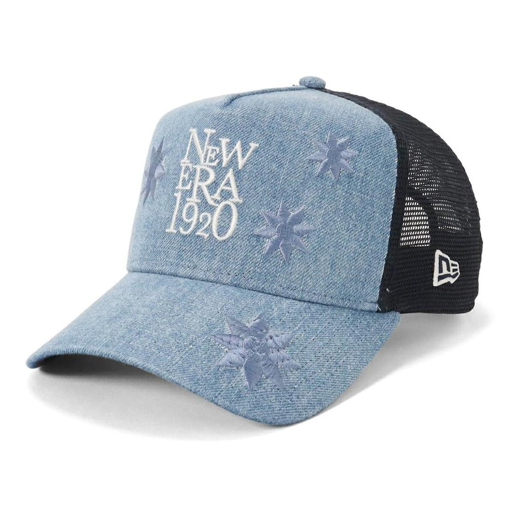 [New Era] Mesh Cap 9FORTYA-Frame Floral Washed Denim FREE 940AFTR FLOWER EMB NE1920 WDNM 14388638 NER36C9245