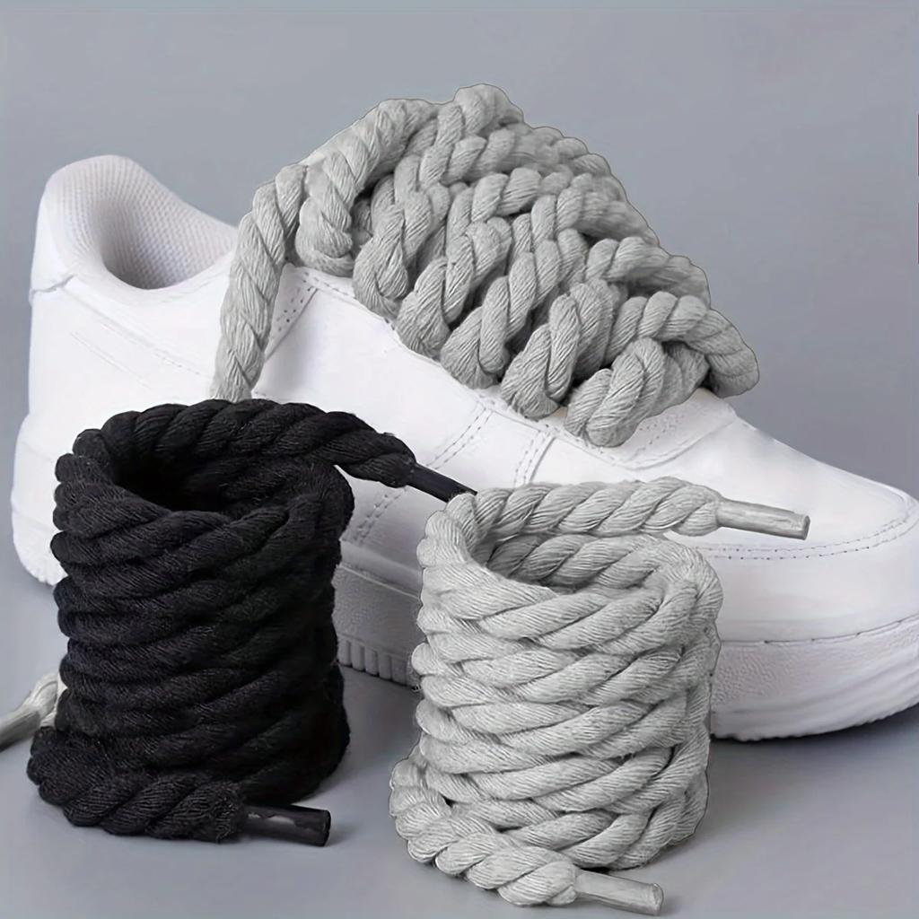 Handmade Braided Shoelaces - Durable and Thick Canvas Shoe Accessories for Lightweight Footwear