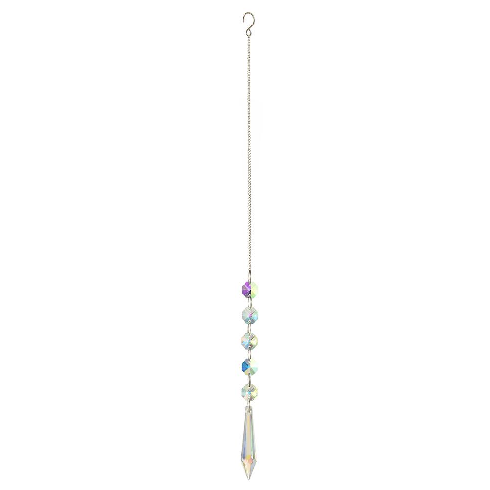 Crystal Crafts 9-Piece AB Color Pendant and Wind Chime Garden Ornaments Set