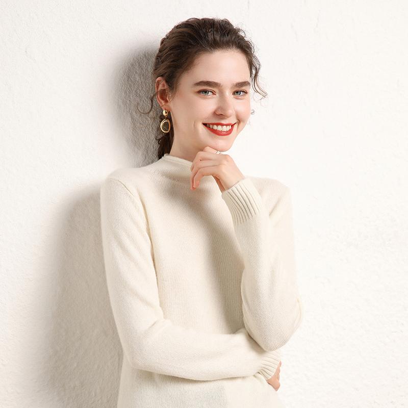 Women's Cashmere Sweater Qinghe Cashmere 100% Cashmere Women's Autumn and Winter Cashmere Sweater Soft and Warm