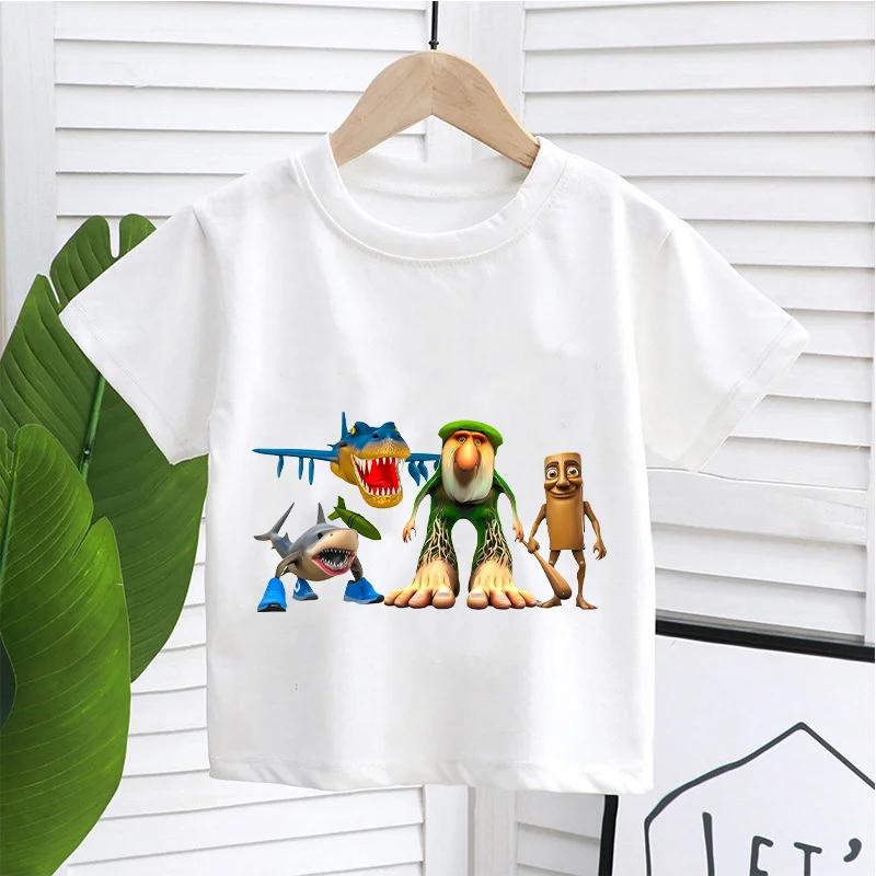 Italský Brainrot Vtipná Dětská Trička Dítě Tralalero Tralalas Tung TungTung Sahur Bombardiro Krokodýl Brr Patapim Oblečení Top