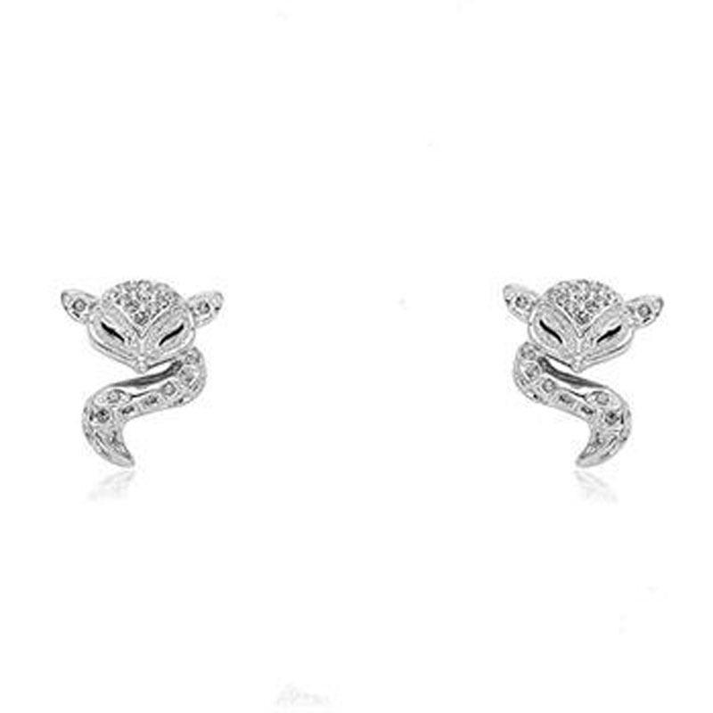 Crystal Fox Stud Earrings - Popular Yiwu Jewelry Collection