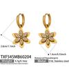 European American Fashion Zirconia Flower Heart Pendant Necklace, Bracelet, Earrings, Ring, and Bangle Set
