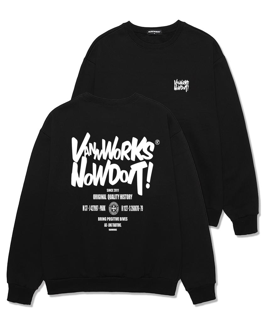 VANNWORKS Doit Large Oversized Sweatshirt (Vls0089) Black