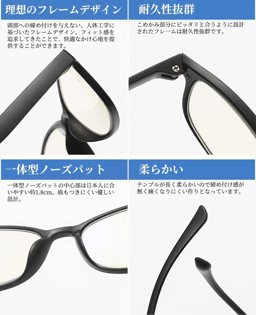 GOKEI Magnifying Loupe Blue Light Cutting Magnifying Loupe Magnifying Seeing For Detailed Black Glasses-type Loupe, Glass, [1.8x Function, 7-piece