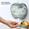 Wall-mounted Cling Bag Storage Box Large-capacity Apple-shaped Garbage Bag Storage Container Punch Free for Kitchen Bathroom
