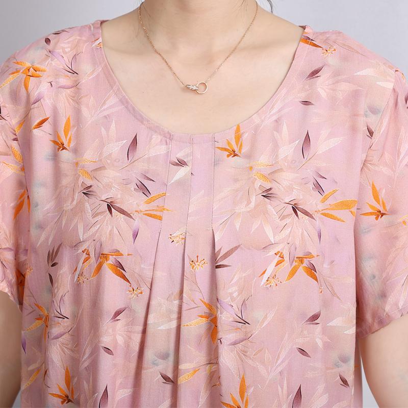 Elegant Woman Summer Dress Casual Loose Short Sleeve Long Dresses Plus Size Woman Clothing