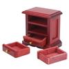 Dollhouse Bedside Table 1/12 Scale Wooden Night Stand Dolls House Furniture Kids Toys