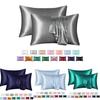 Luxurious Solid Color Satin Pillow Cases Set High Quality Soft Hypoallergenic Fabric