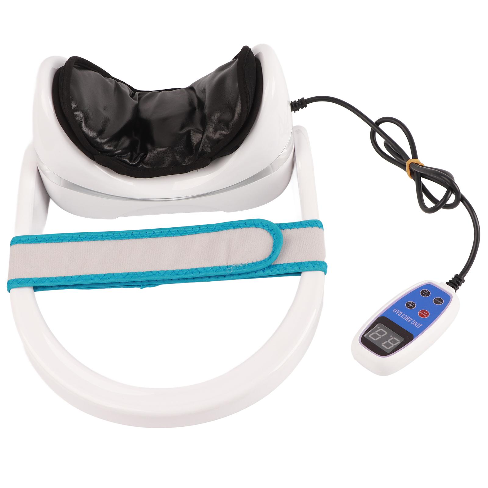 

Массажер для шейного отдела позвоночника с четырьмя кнопками управления, электрический инструмент для массажа шейного отдела позвоночника US Plug белый