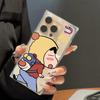 Clear Square Back Tube Case Protection For iPhone 15 Plus 11 16 ProMax 14 Pro Max 13 12 Anti-Oxygen,School-going Shin Pattern Casing