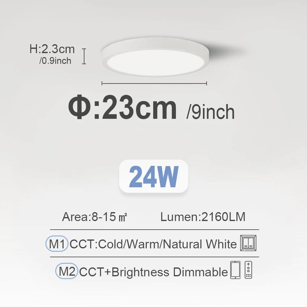 LED stropní lampy Ultratenké designové LED světla Inteligentní lampa Osvětlovací svítidlo do obývacího pokoje Ložnice Kuchyně Chodba Bytové dekorace Lesk