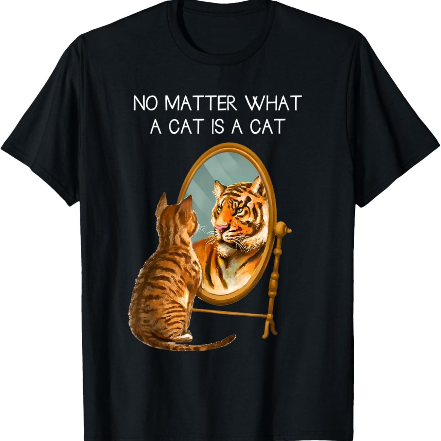 

Cat vs Tiger Meme T-Shirt S чёрный