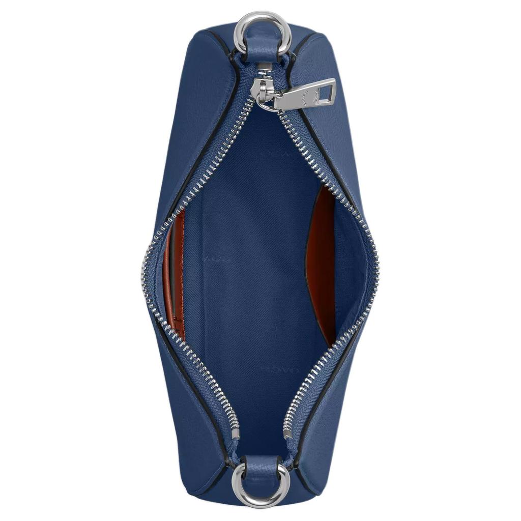 Coach Hobo 23 Logo Letter Tag Hardware Zipper Crossgrain Leather Handheld Shoulder Crossbody Bag Medium Unisex bags Dark-Blue CJ842-DEB
