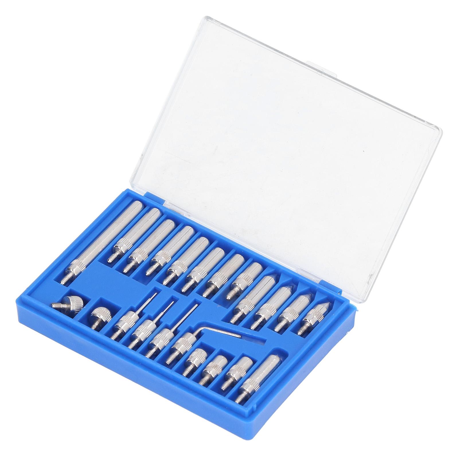 

22Pcs Dial Indicator Points Carbide Probe Test End Tips with Storage Box UNF 4‑48 Thread