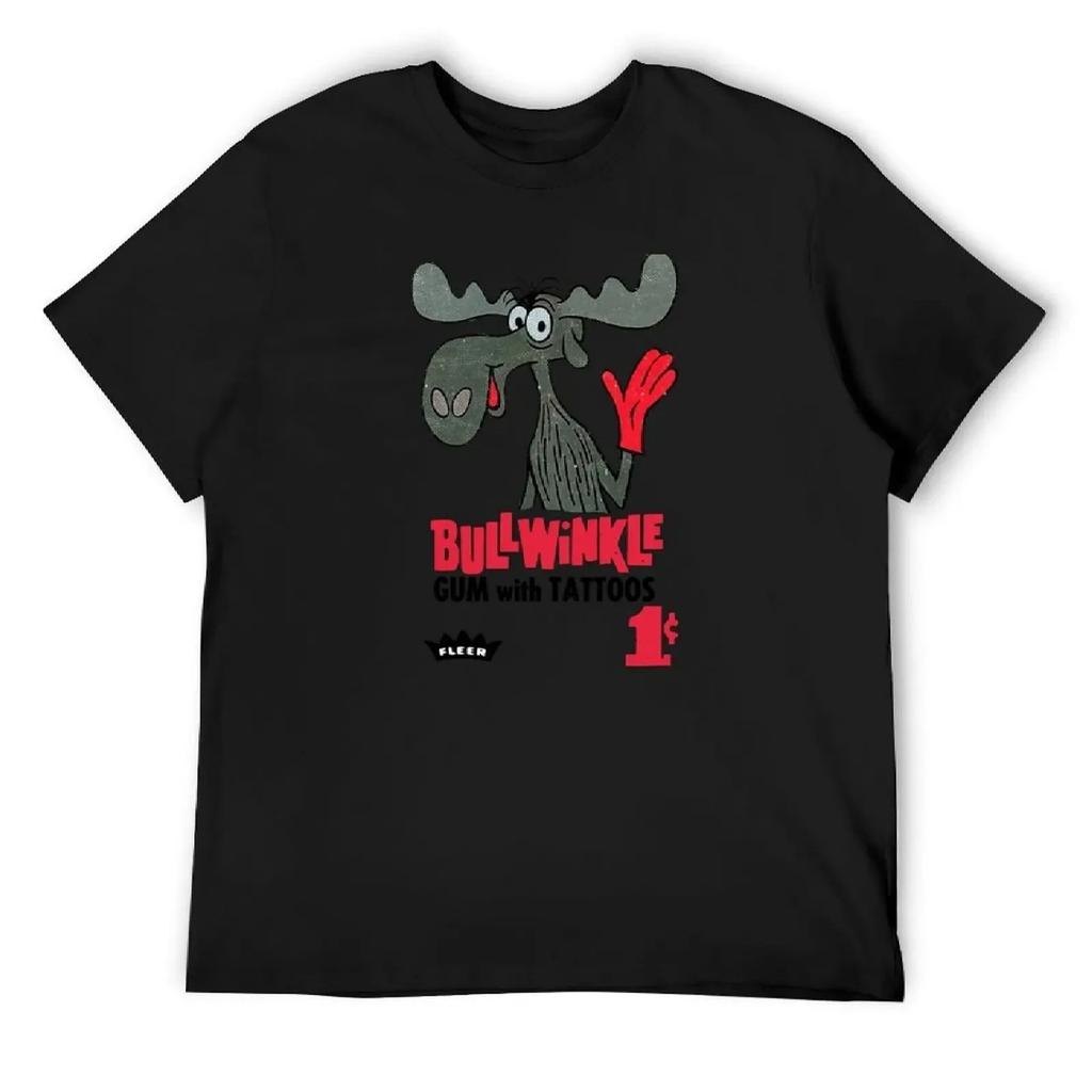 Bullwinkle Retro Faded Style Aesthetic T-Shirt Luxury man animal prinfor boys sports fans funny costumes t shirts men
