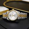 BUREI Men's Classic Luxury Automatic Watch Stainless Steel Waterproof Double Dial Sapphire Crystal Silver Dial Fashion