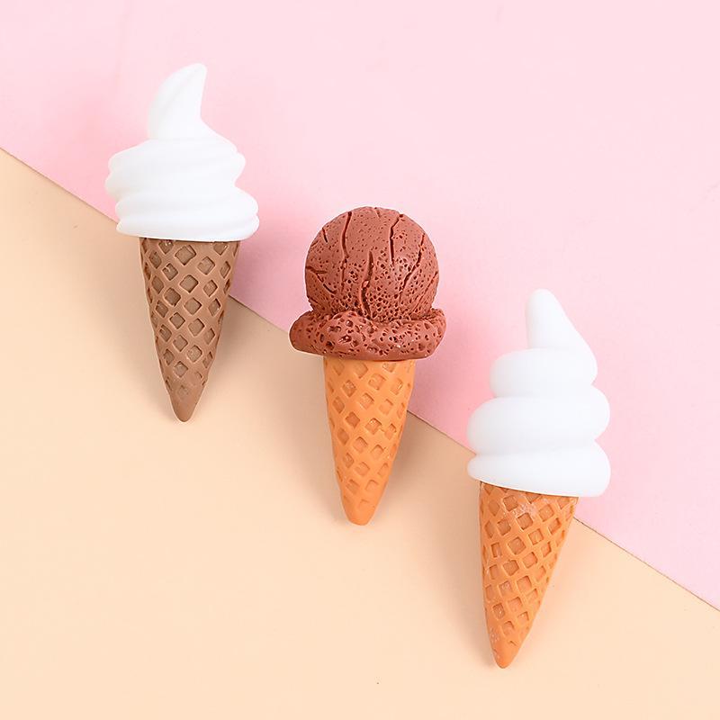 10 Stück Cartoon Kawaii Mini Harz Eiscreme Scrapbooking Verzierung Miniatur Flachrücken Material Zubehör Handyhülle DIY