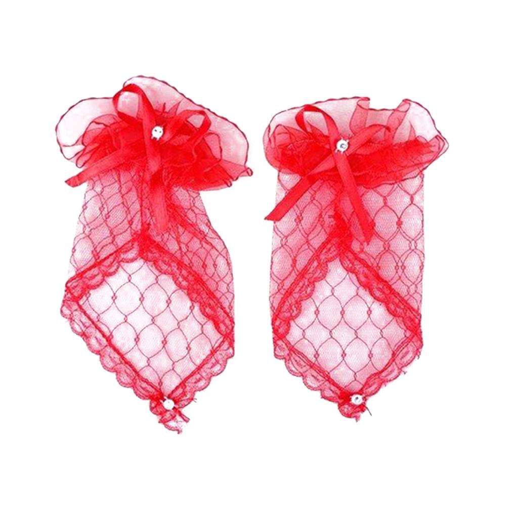 Кружевные короткие перчатки без пальцев Свадебные Свадебные Оперные Вечерние Выпускные Костюмные перчатки НОВЫЕ