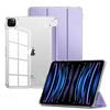 Case IPad Air 7 2025 Pro 12.9 10.2 Clear Acrylic Cover No Pencil Slot Shockproof Stand Magnetic Slim Fit