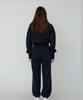 AWESOME STUDIO Women'S Signature Embroidered Sweat Jogger Pants Vintage Navy