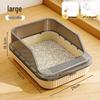 Extra Large Anti-Splash Cat Litter Box: Semi-Enclosed Tray for Large Cats and Kittens