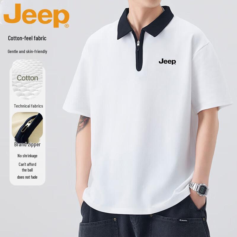 JEEP Men s Casual Breathable Polo Short Sleeve T-Shirt XL