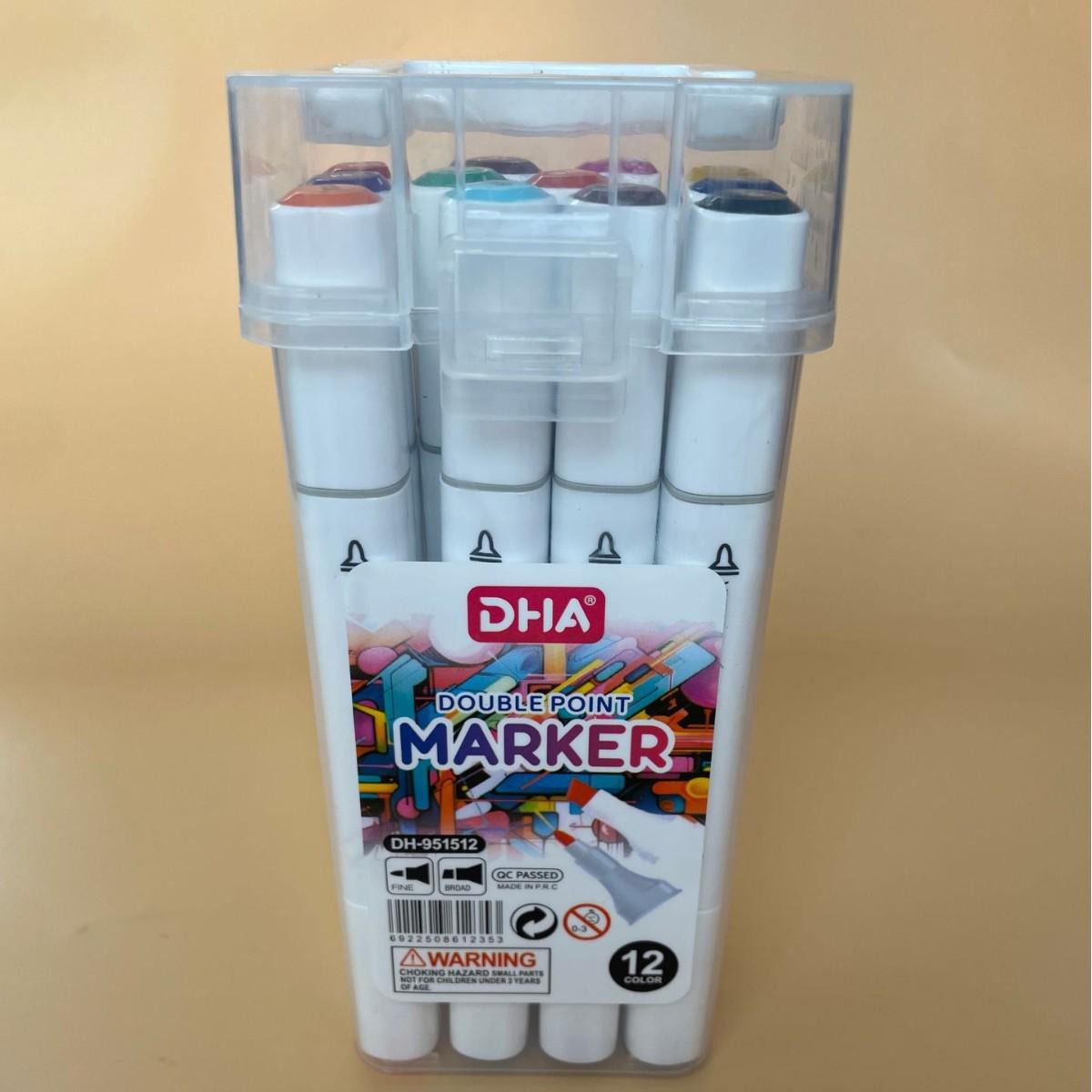 Double-Ended Quick-Dry Oily Markers: Student Watercolor & Children s Outlining Set